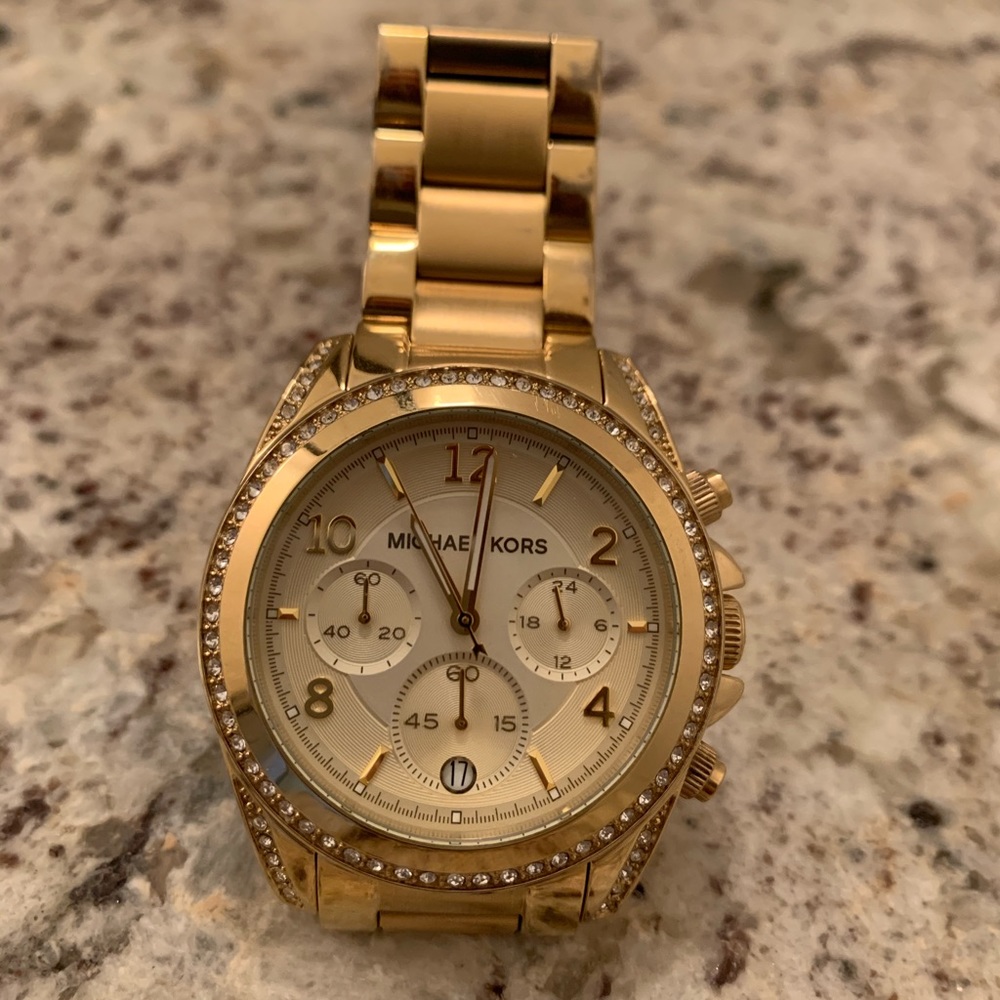 Gold Michael Kors Blair Women’s Wrist Watch - Picture 3 of 4